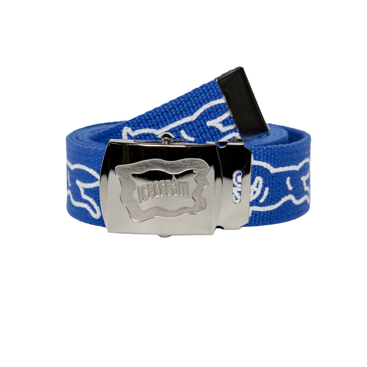 ICECREAM RUNNING DOG BELT Military style canvas web felt featuring