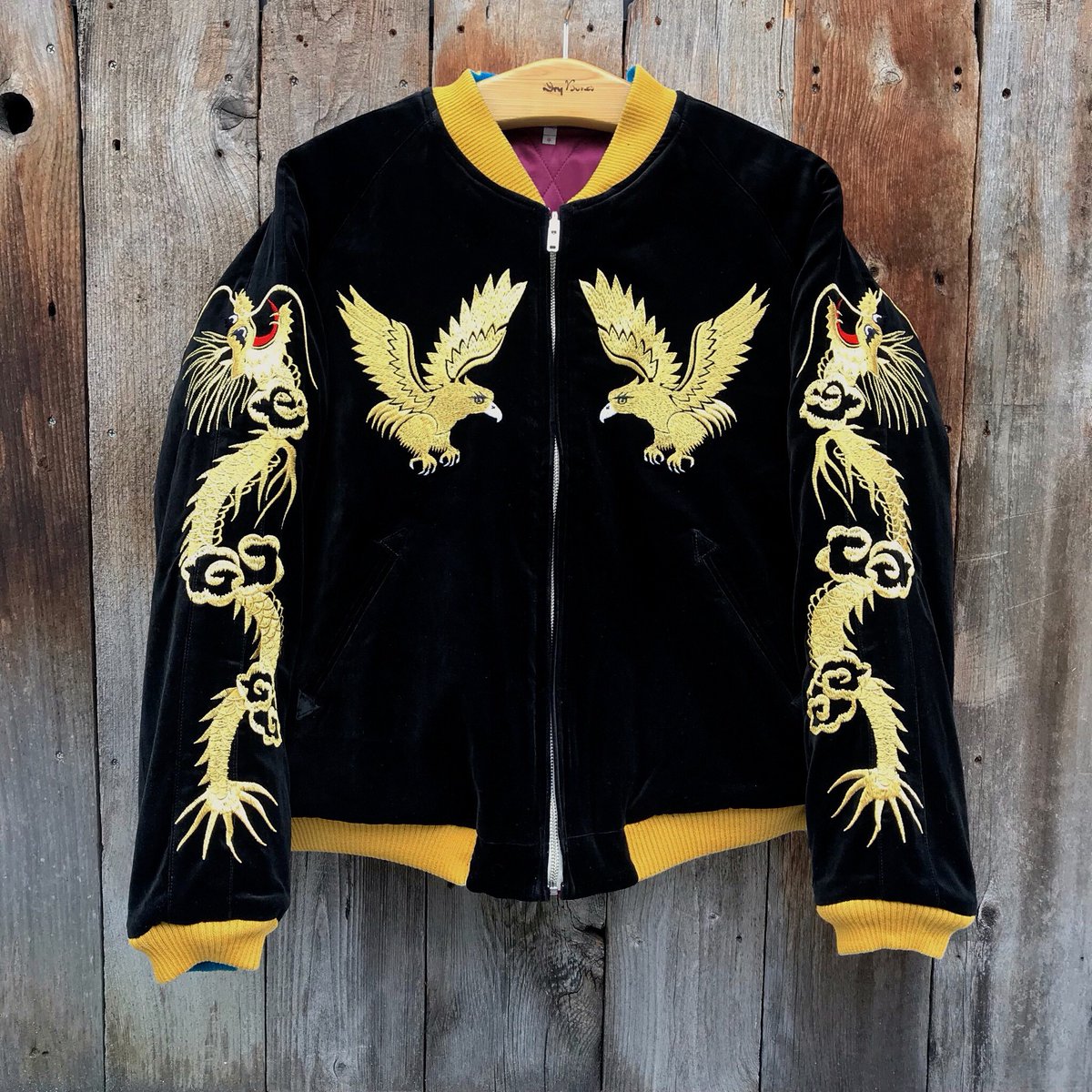 Embroidered Jacket“GOLD HAWK”】 久々リリースの別珍スカジャン