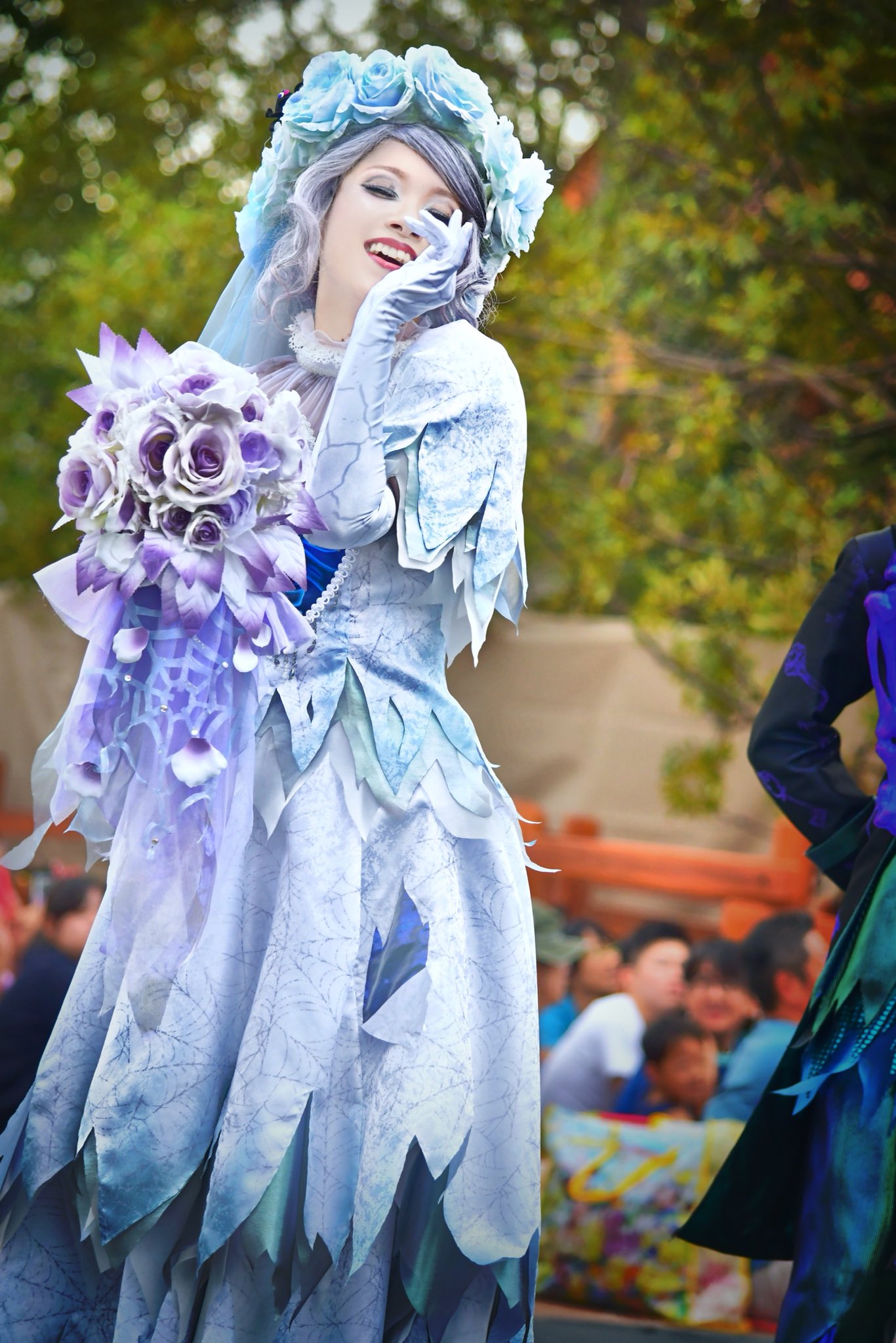 ゆき様 dハロ スプーキーboo 花嫁ダンサー 衣装 仮装 ウィッグ 花束