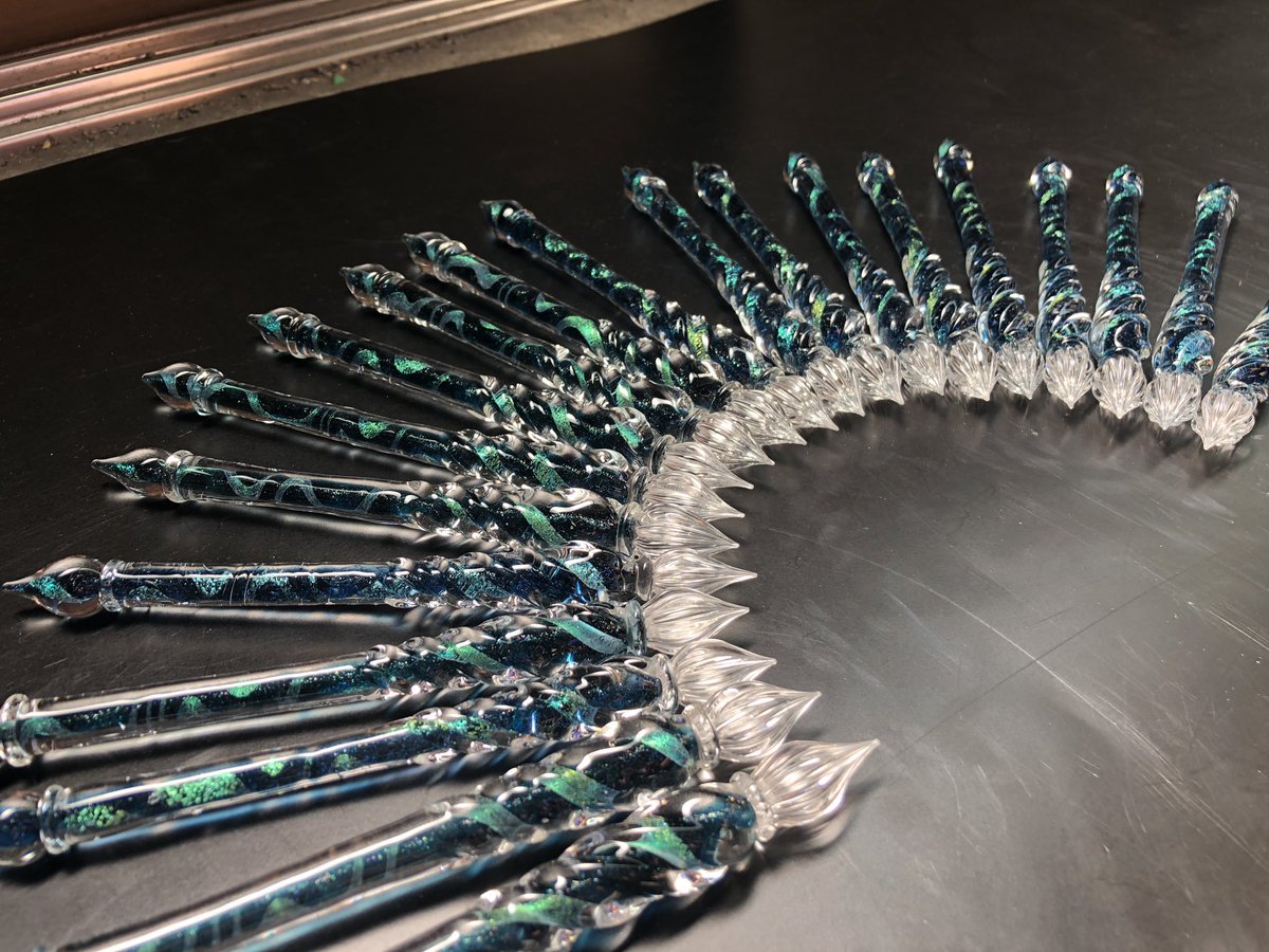 Pent×ガラス工房LUC 「銀河鉄道の夜」ガラスペン 20本作りました！ ご