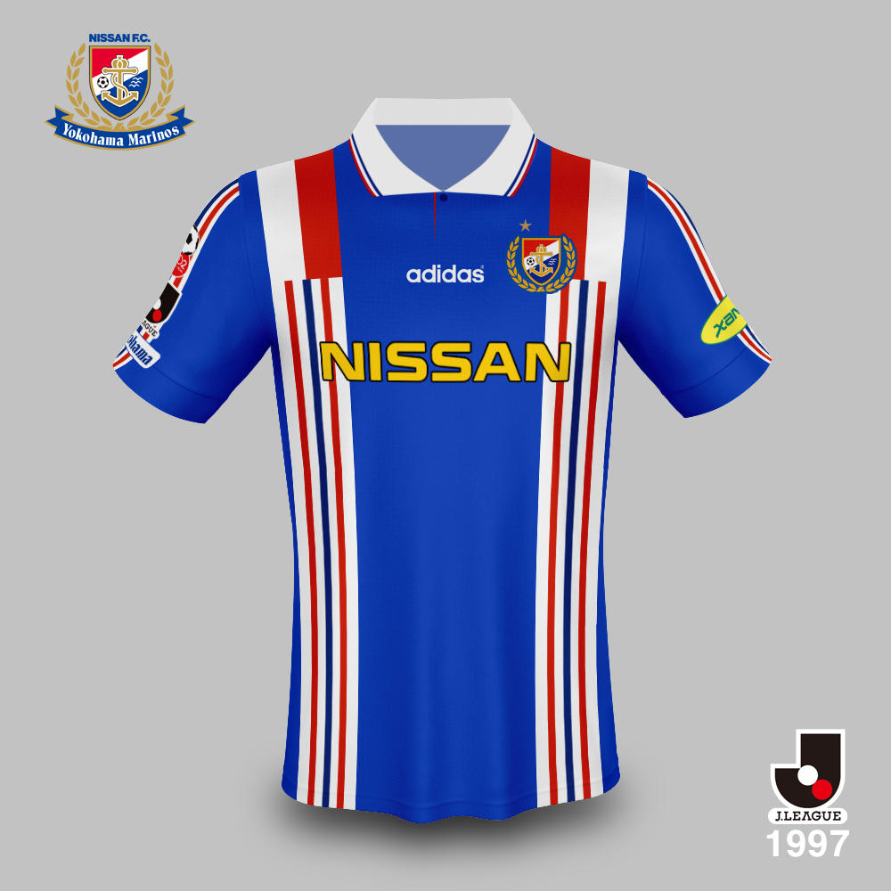 Jユニ図鑑 】 横浜マリノス1997 by adidas マリノスの三代目デザイン