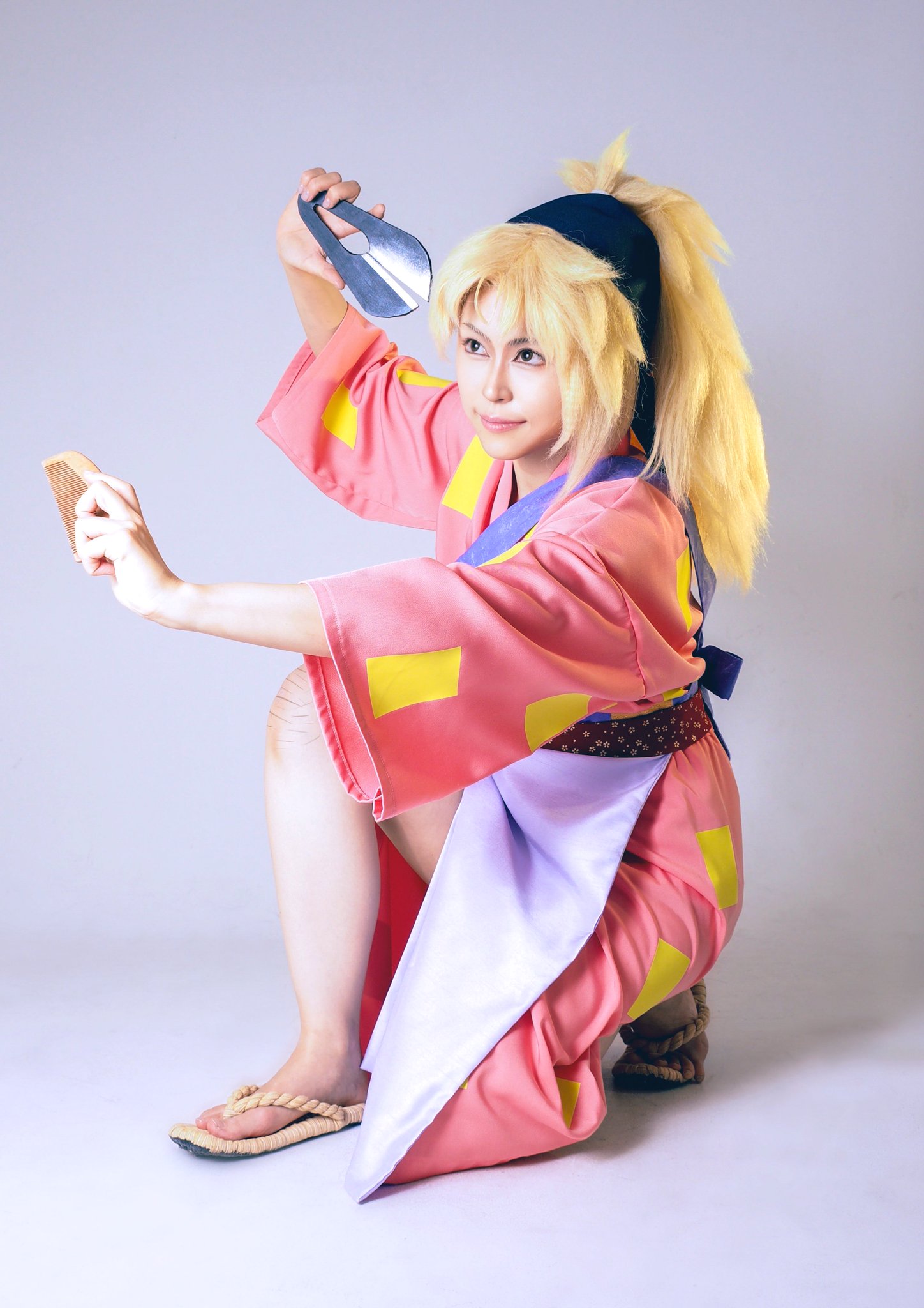 忍たま乱太郎 忍たま コスプレ衣装 斉藤タカ丸 ウィッグ付き フル