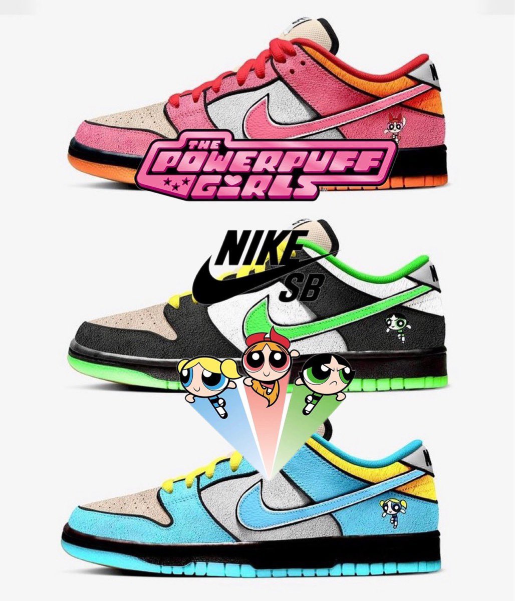 The Powerpuff Girls × Nike SB によるコラボが海外12月14日に発売予定