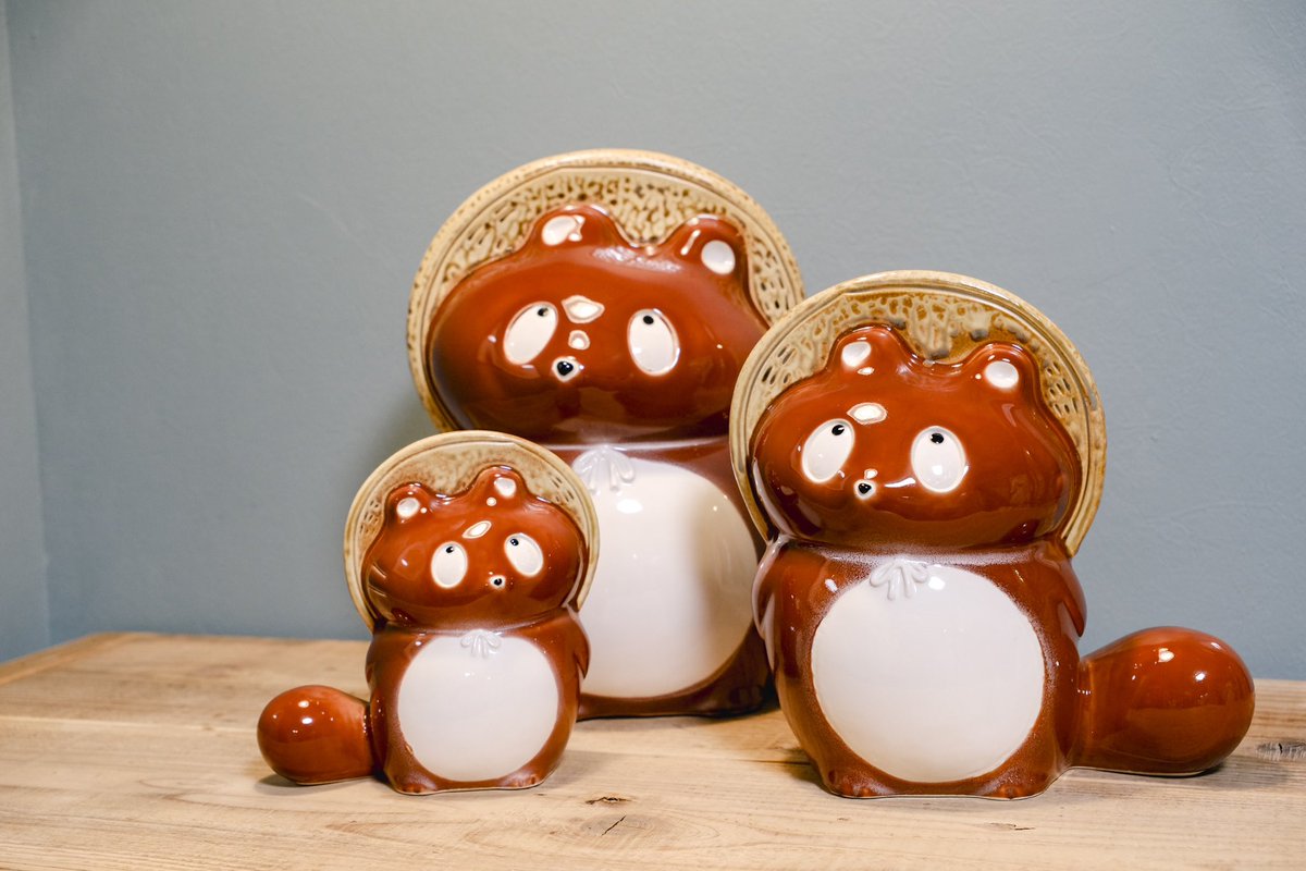 子だぬきニュース】 たぬきの置物「ぼんやり子だぬき」に“手乗りサイズ