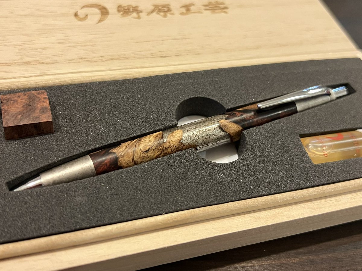 購入品紹介⑥こちらでラストです！ 侘寂花梨瘤源平斑紋純銀色シャープ