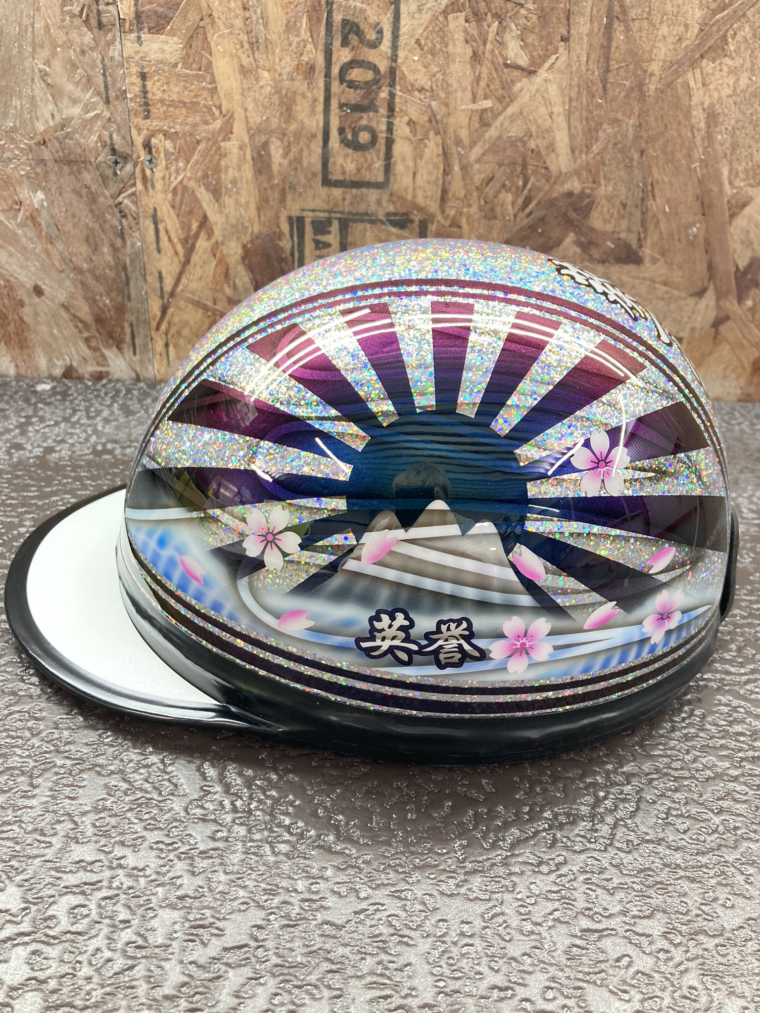 カスタムコルク半黒✘Candyパープルラップ富士日章シルバーラメ