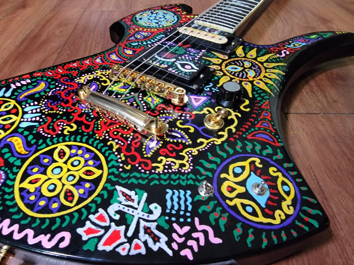 HIDE モデル MG145X サイケペイントギター 改造完了！！！ 改造成480X