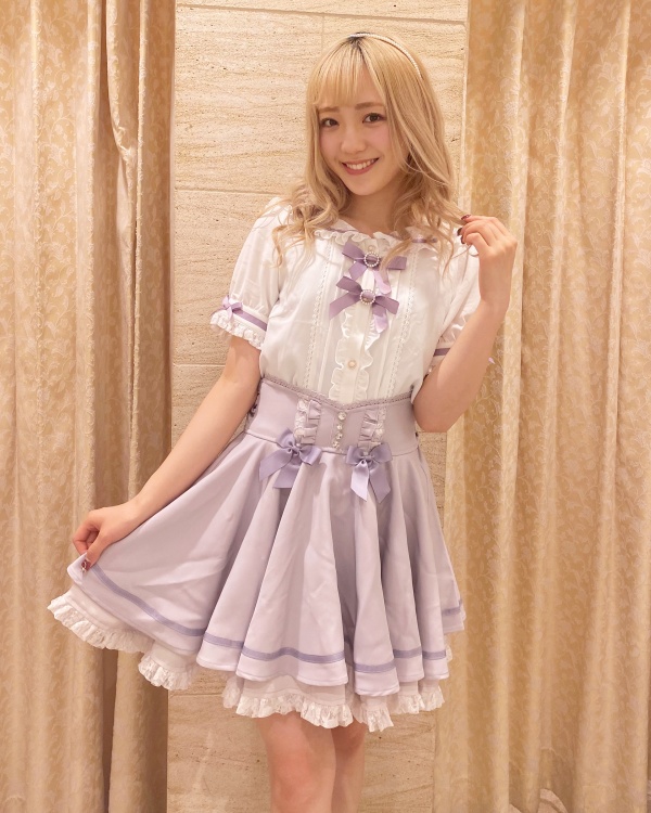 LIZLISA リボンボリュームフレアスカート スカパン リボンボリューム