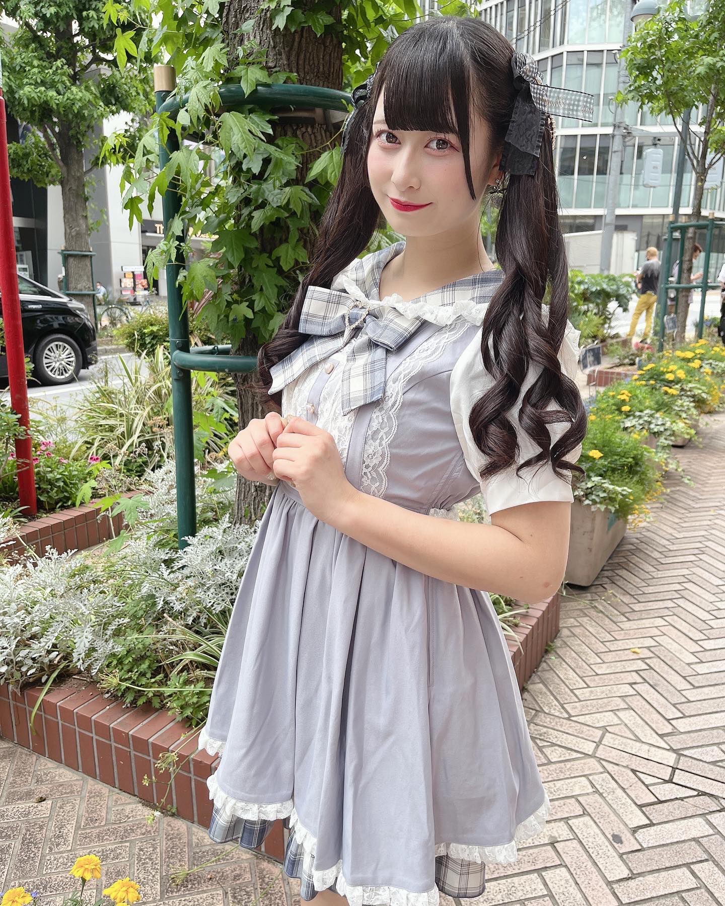 600 3個-LIZLISA ハウンドトゥースエプロンワンピース