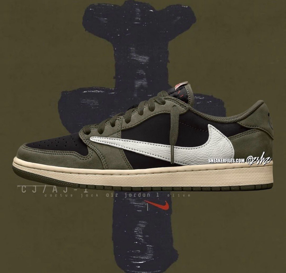Travis Scott × Nike Air Jordan 1 Low OG SP “Black Olive”が 2024
