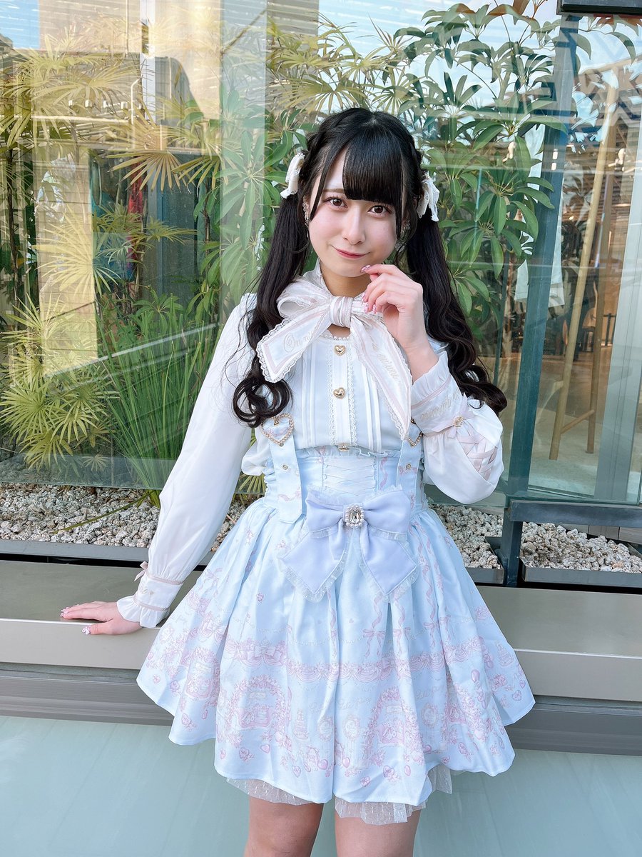 LIZLISA girls party柄 サスペンダー付きスカート ピンク LIZLISA