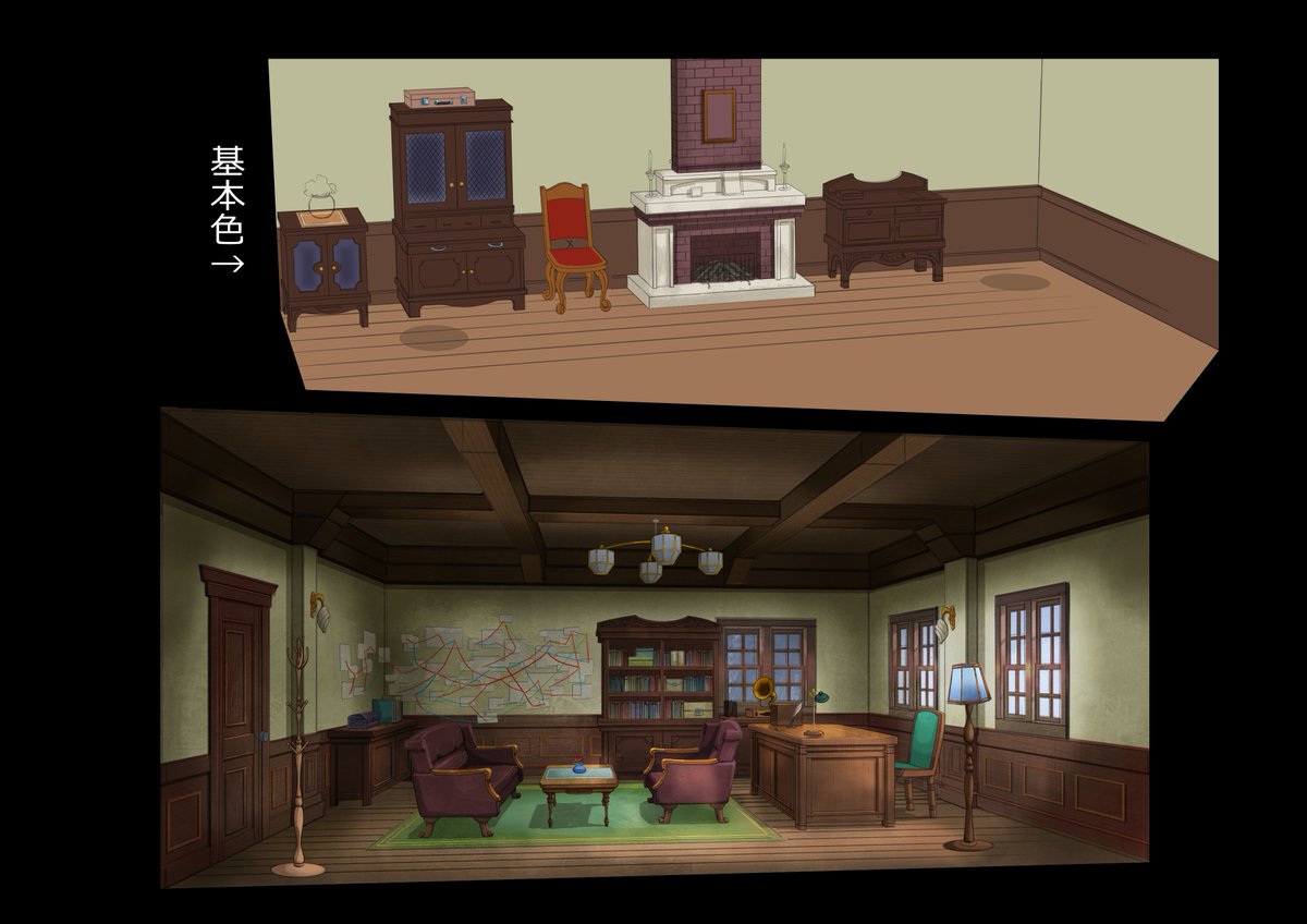 TVアニメ「#アルネの事件簿 」🌕🦇 𓊆ྀི美術ボード公開③𓊇ྀི 📍ルイス