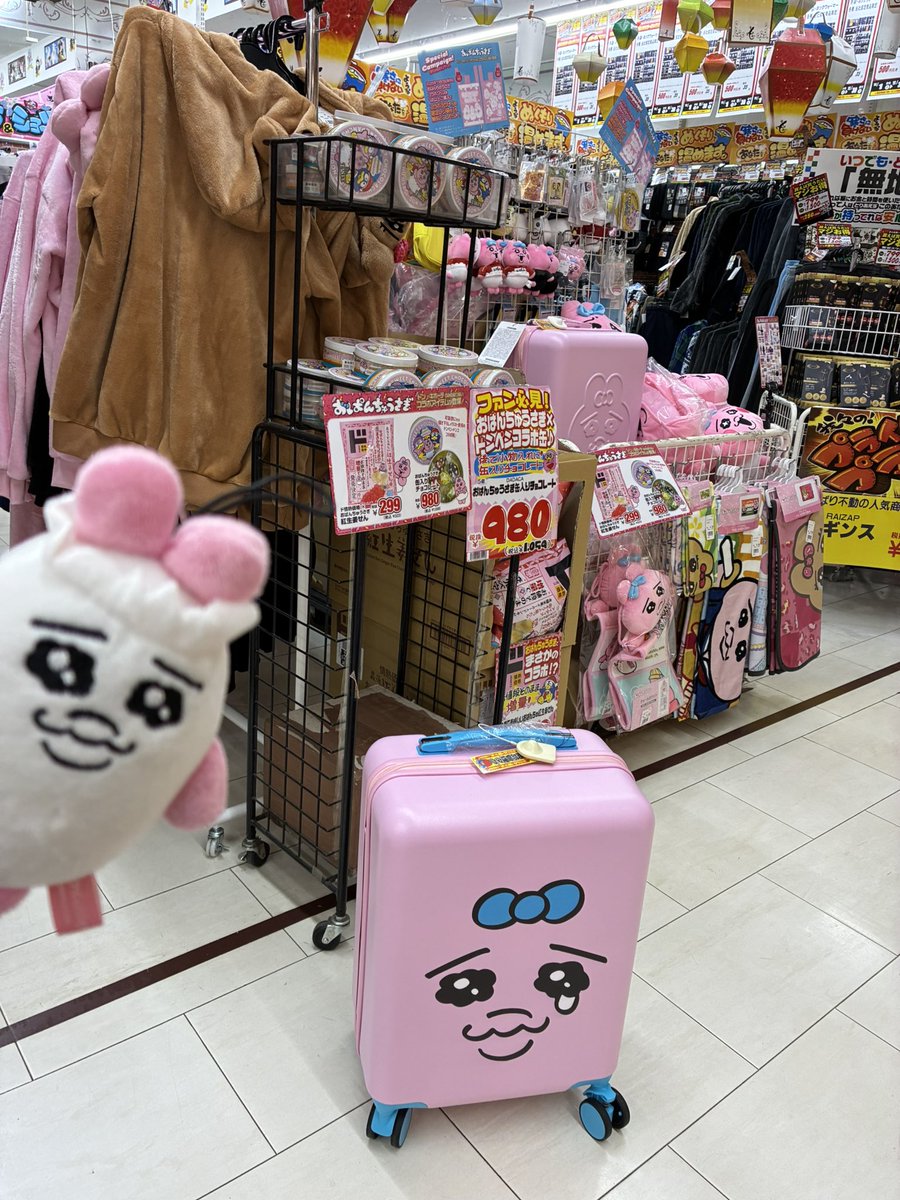今度のおぱんちゅうさぎは、スーツケースに扮して楽しい旅行をサポート