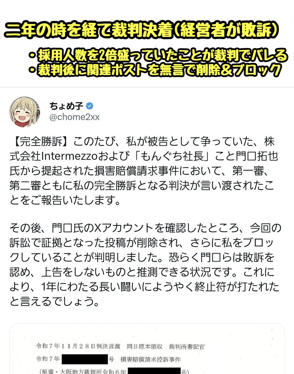 経営者「SNSを使ってたった4ヶ月で40名も採用しました✨」 ↓ X民