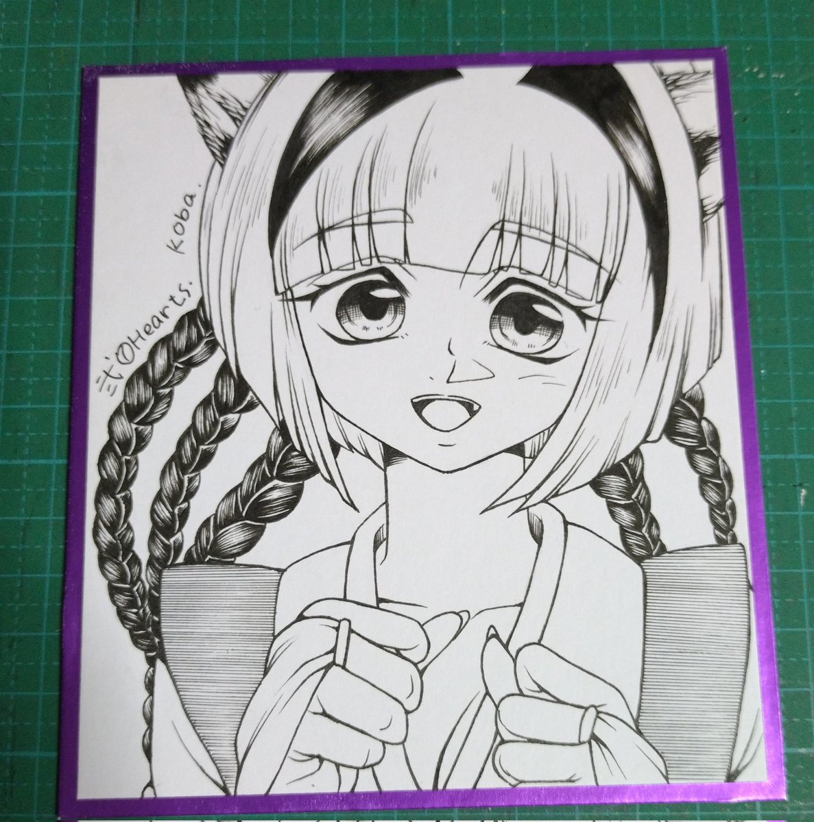 公*o様 オリジナル手描きイラスト アナログ 大色紙 公*o様 オリジナル