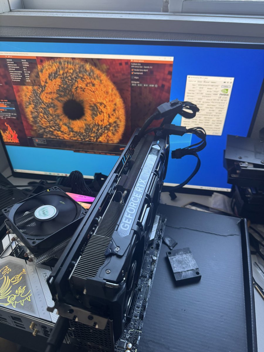 SeMeTe と4090クーラーに改造 RTX 4080 super 32GB を RTX 4090 用