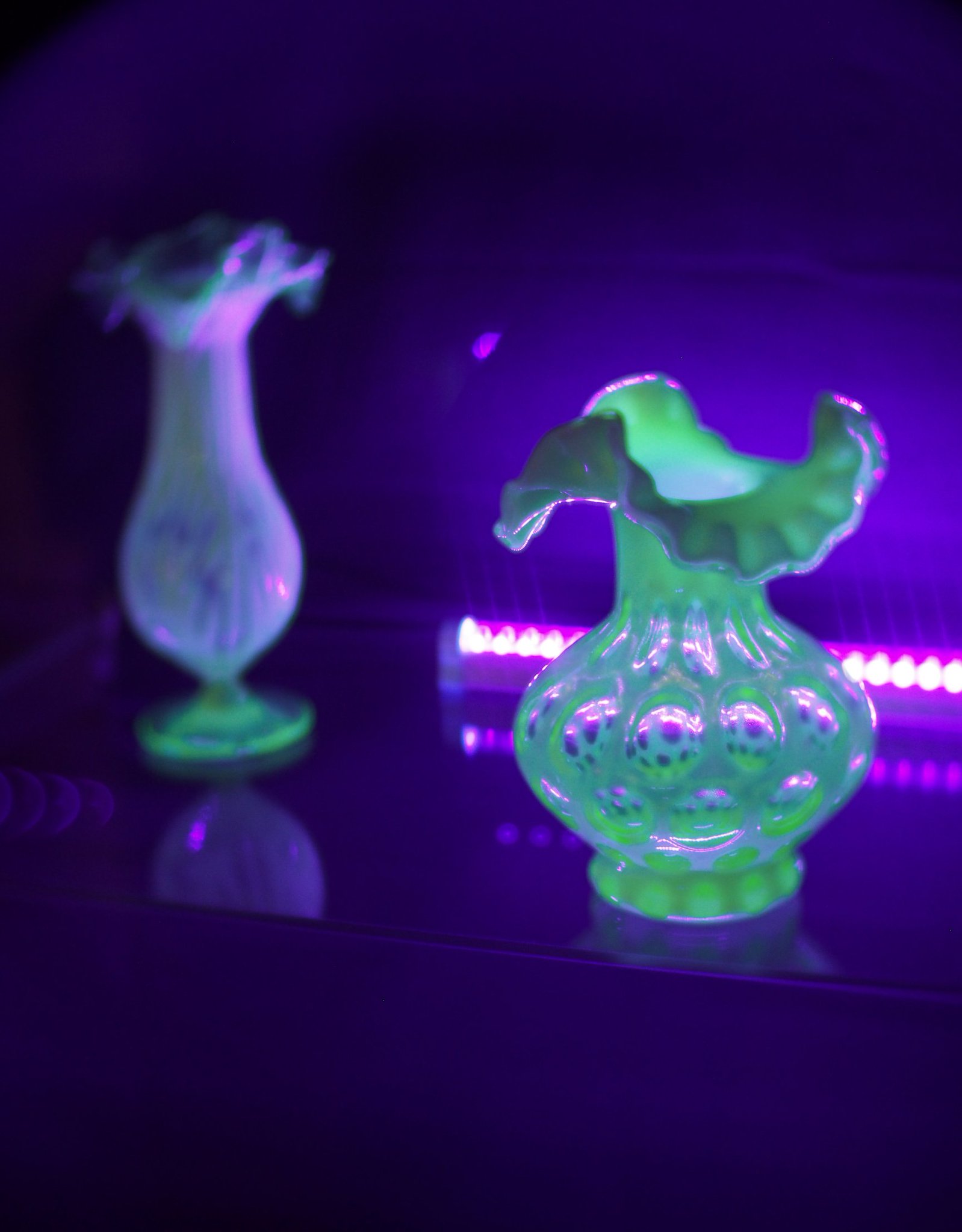 綺麗な紅葉とぶらんこ時間ガラス シーグラスアート りす＆うさぎ 大人