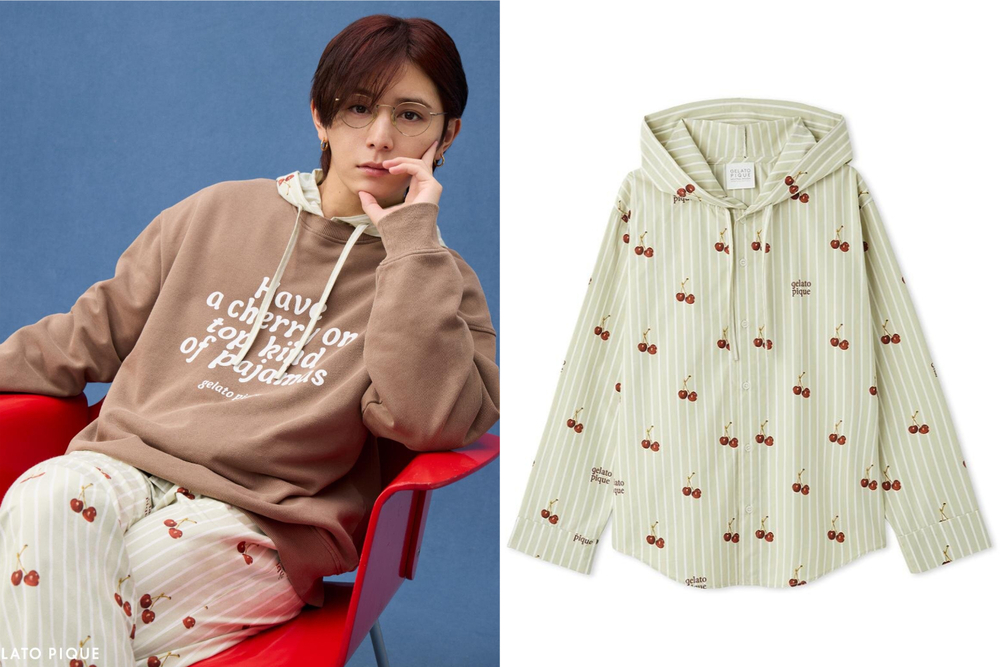 ジェラート ピケ、山田涼介着用ふんわりボーダーニット＆チェリー柄