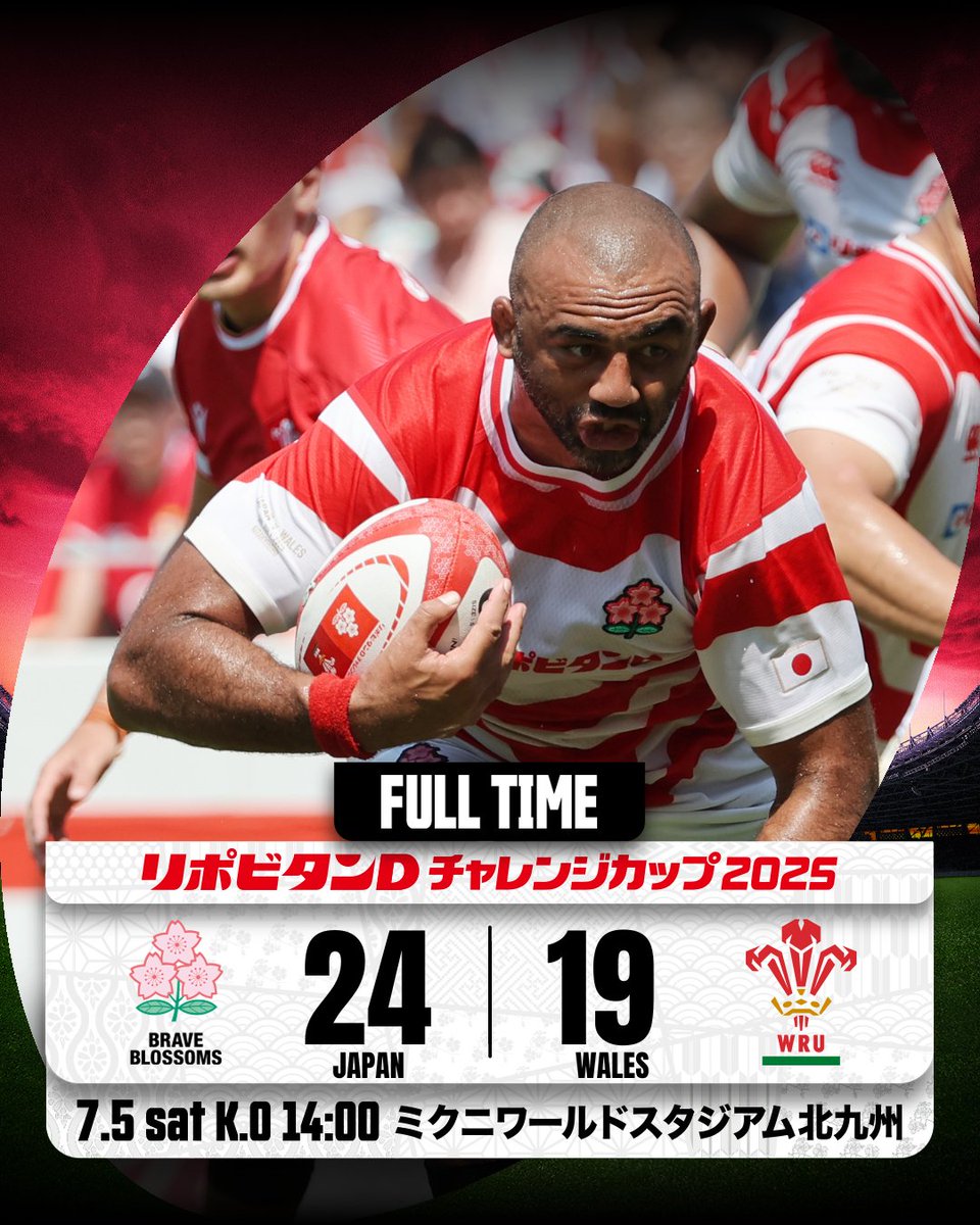 ⏱️試合終了 日本代表、ウェールズ代表に勝利です！ #JPNvWAL