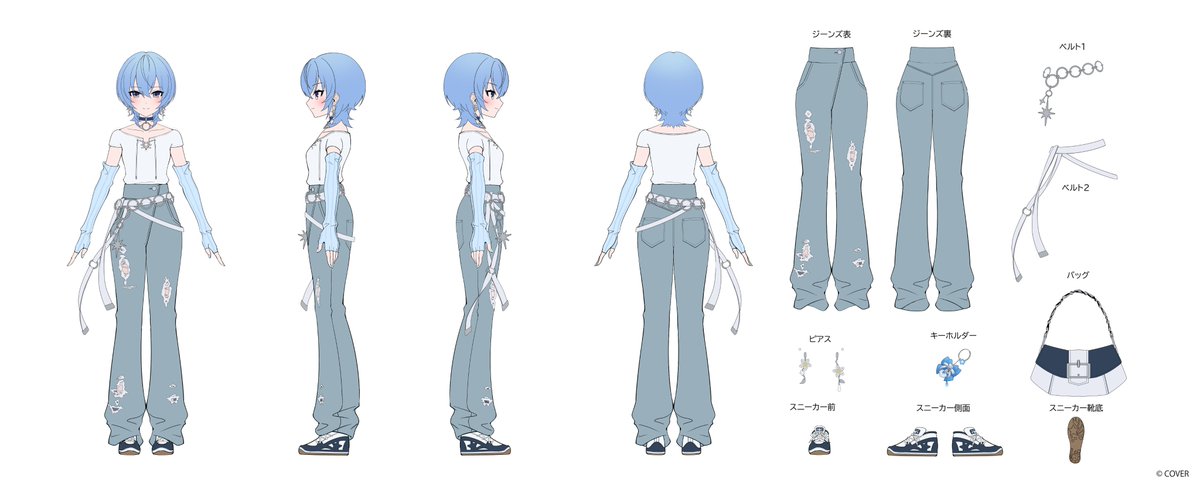 🎉『ホロナツパラダイスオリジナル衣装』星街すいせい三面図🎉 FA