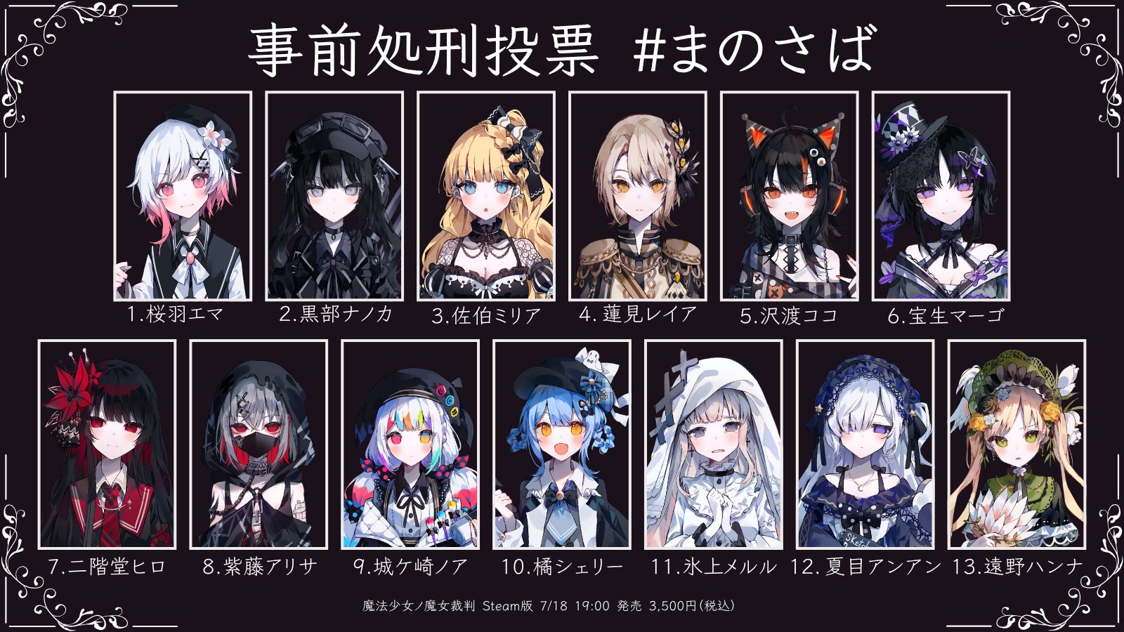 まのさば アクリルキーチェーン 橘シェリー 魔法少女ノ魔女裁判 まのさば