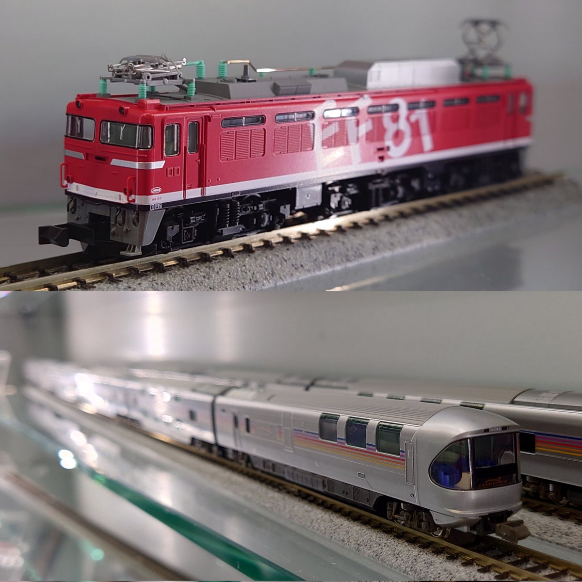 KATO カシオペアクルーズ EF81 レインボー 室内灯込み フルセット KATO：カシオペアクルーズセットのEF81レインボー・カハフE26 2両入線