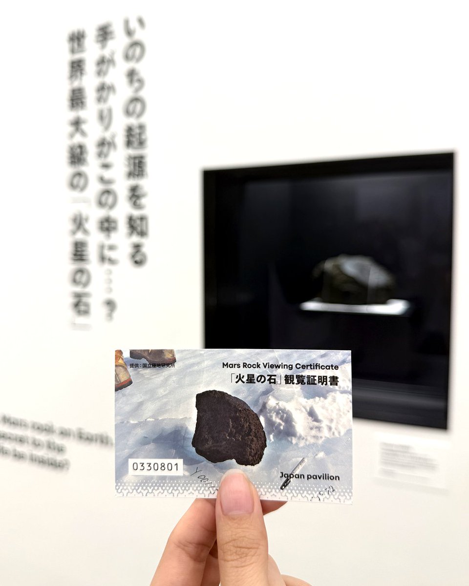 ⋰ 「火星の石」観覧証明カード 第二弾🎊 ＼⋱ #日本館 では「火星の石