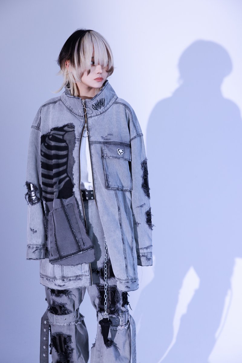 NEW ARRIVAL】 Gamchu【ガムチュ】 半壊卍壊デニムsetupジャケット/全2