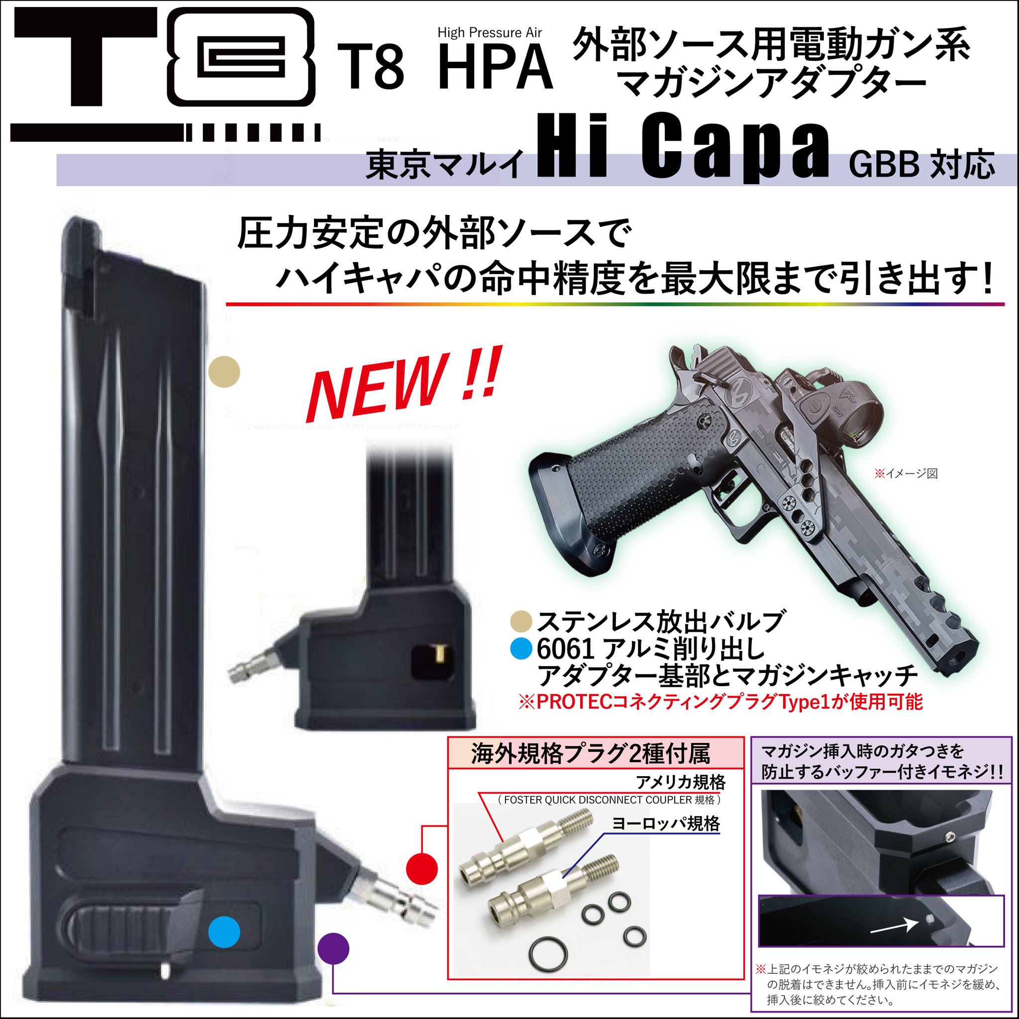 R7-45 東京マルイ GBB M4 マガジンアダプター 外部ソース仕様 R7-17