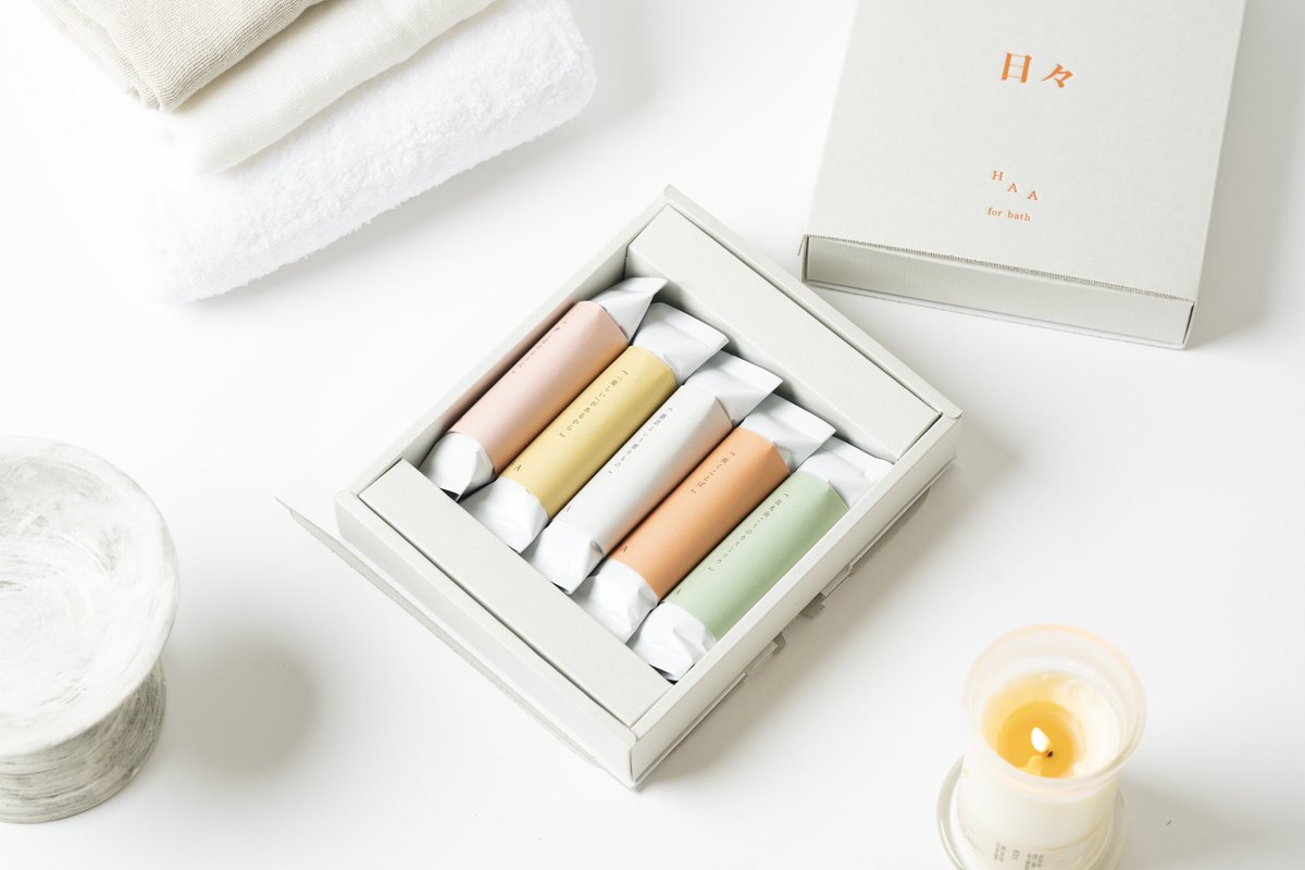 お知らせ】 蔦屋書店×HAA 限定コラボ商品「HAA for bath 日々（5個入り