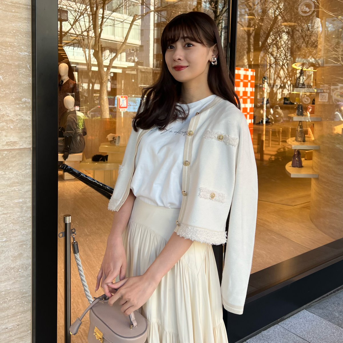 🏷High-Waist Tiered Long Skirt - vanilla - これからの季節どんな