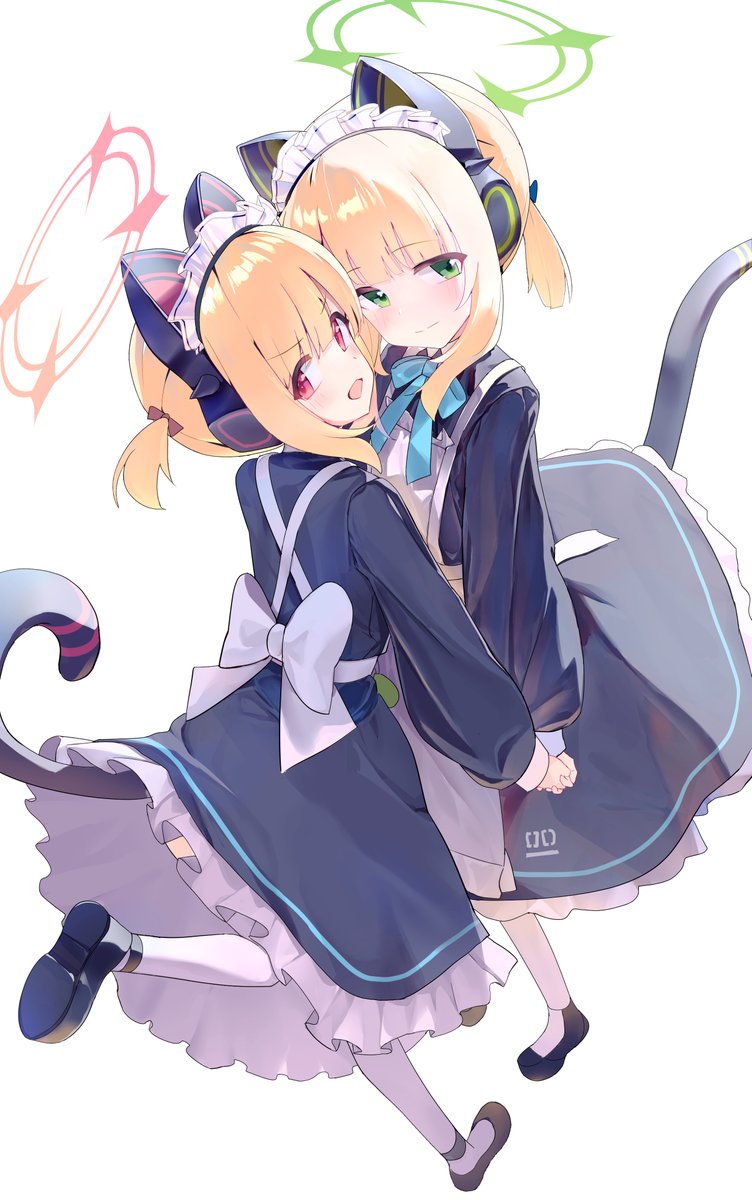 鉄*ト様 ブルアカ メイドミドリ ファンアート 色紙 ブルーアーカイブ