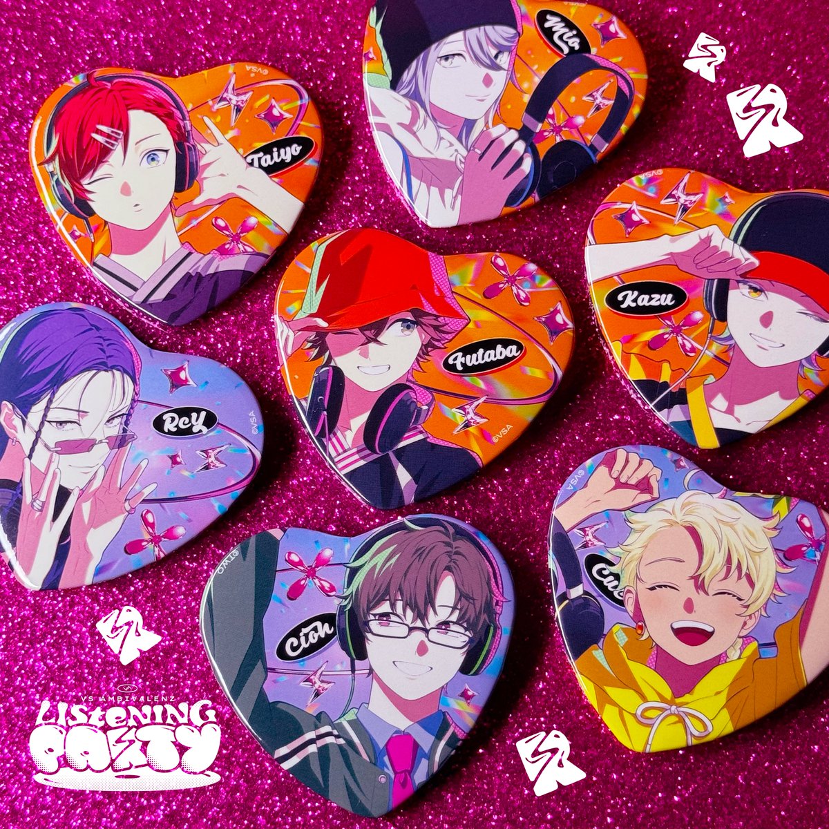 も*ん様 ビバレン Xlamv 缶バッジ サクヤ chain チェイン 曖蘭