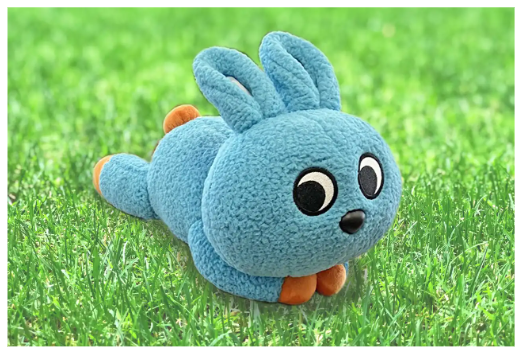 お持ち帰りグッズに「もころん」ぬいぐるみ（寝そべりタイプ／約40cm