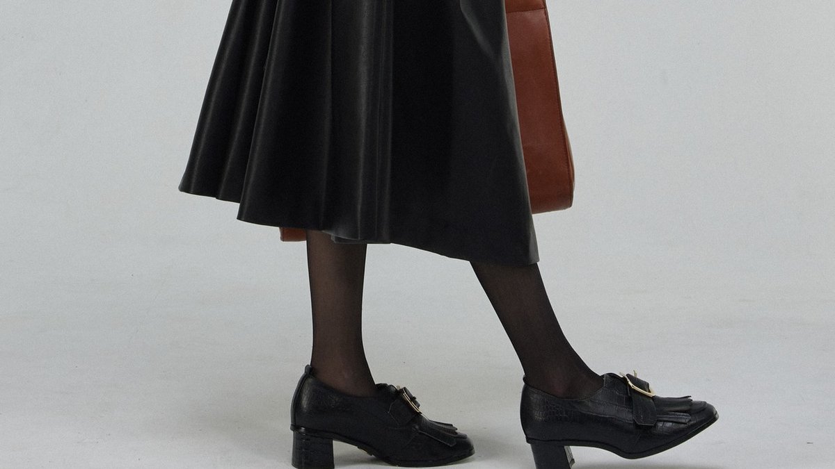 tnewties 《黒幕の登場》ダブルブレストフェイクレザートレンチコート