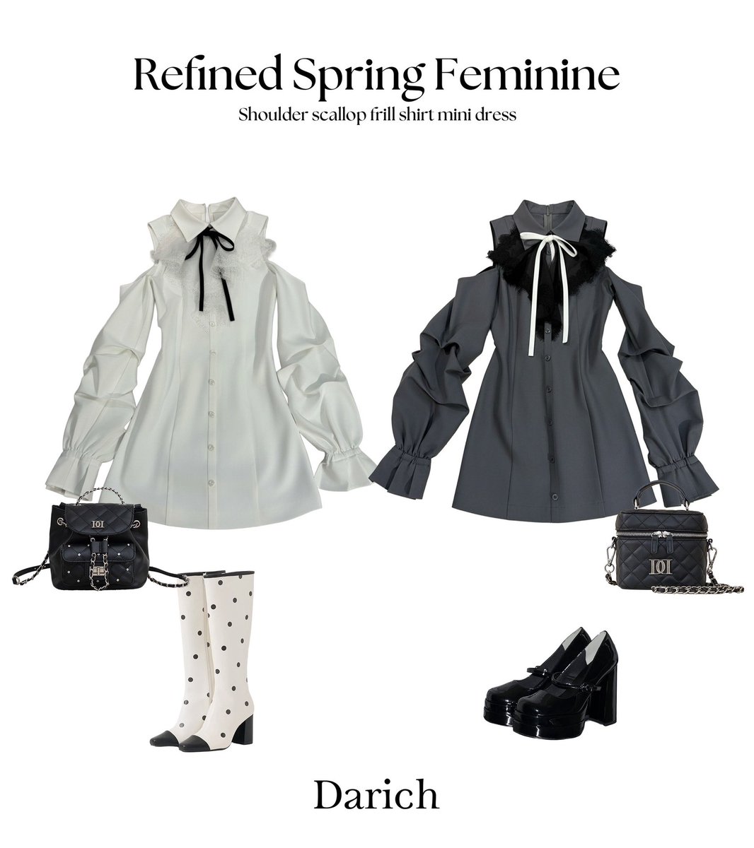 ⋱ 𝐶𝑜𝑚𝑖𝑛𝑔 𝑠𝑜𝑜𝑛 ⋰ 甘すぎない大人ガーリーワンピ♡