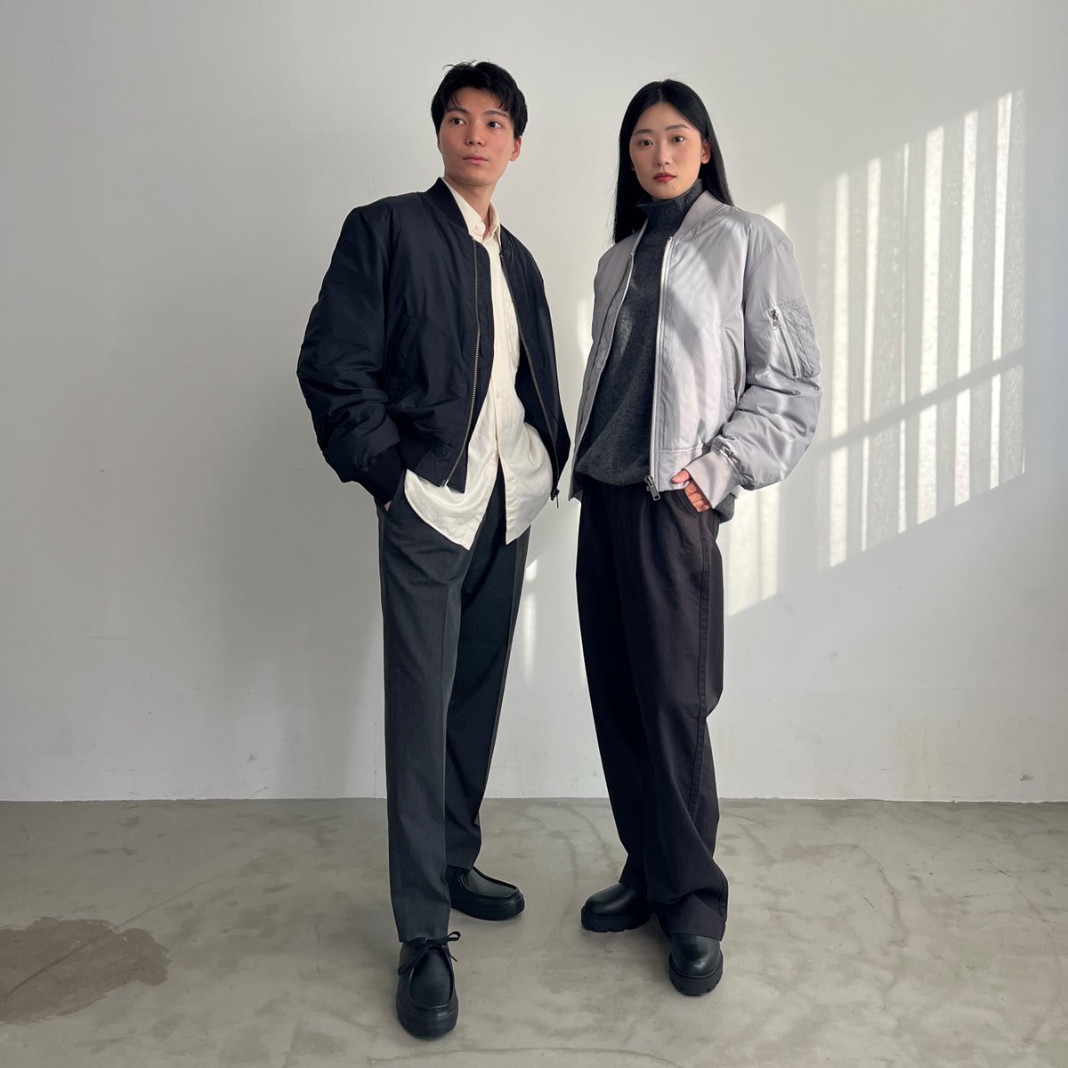 　ダウンブルゾン　黒　Lサイズ MA-1 LABO　 美品　MUJI