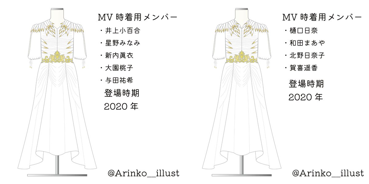 乃木坂46衣装 『しあわせの保護色 MV衣装』 #乃木坂46 #しあわせの保護