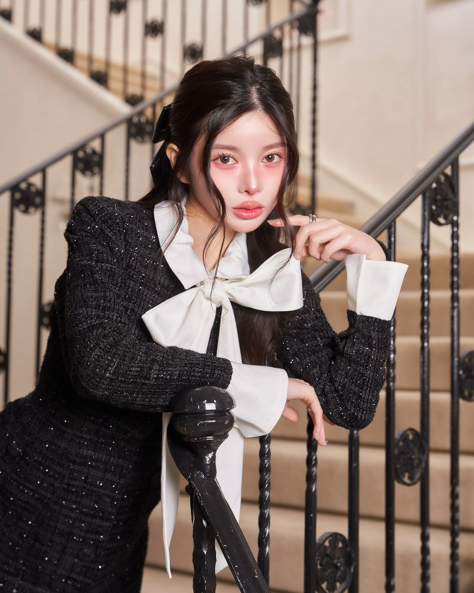 coming soon❄️❤️ 【クラシカルボウタイツイードミニワンピース