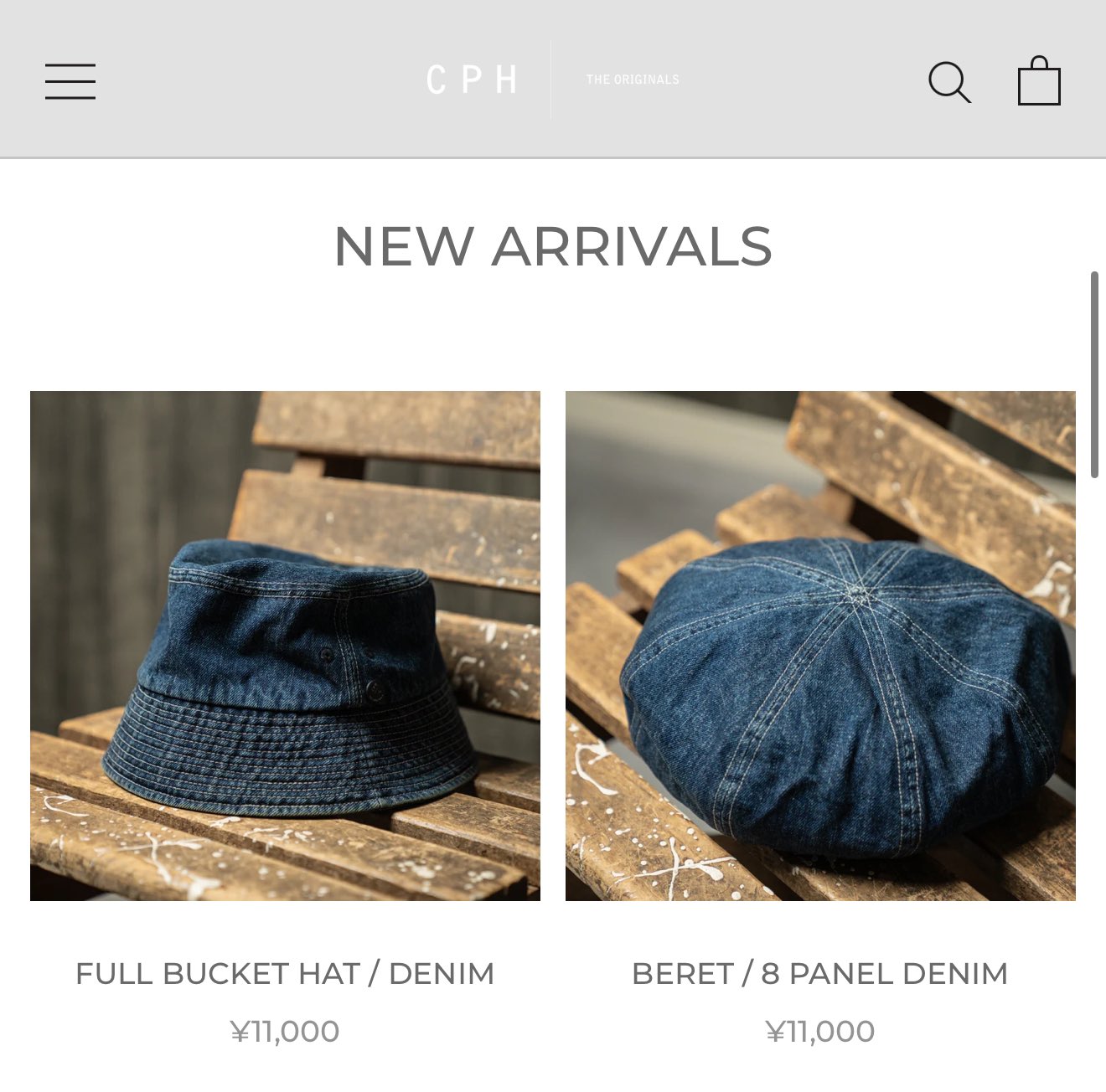 BERET / 8 PANEL Denim かわしまたかひろCPH BERET / 8 PANEL DENIM