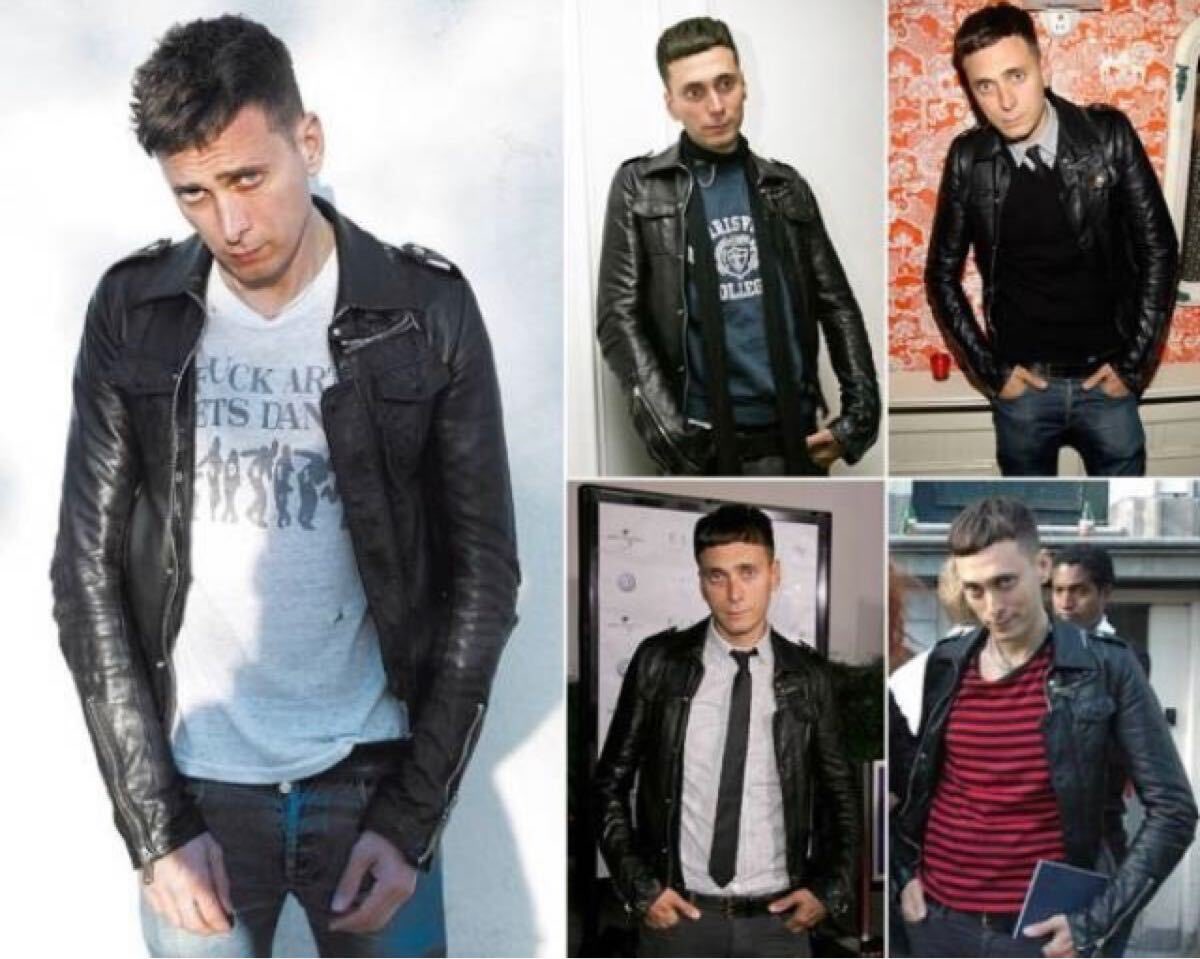 Hedi wearing his Dior Homme AW06 'L zip' leather jacket