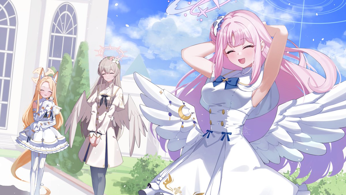 聖園ミカ(ブルアカ) ,桐藤ナギサ(ブルアカ) ,百合園セイア(ブルアカ