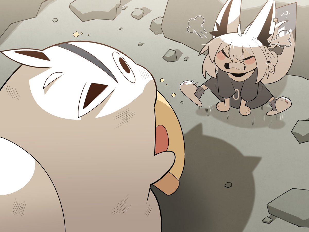 🦊😠 🦊😯 #絵フブキ