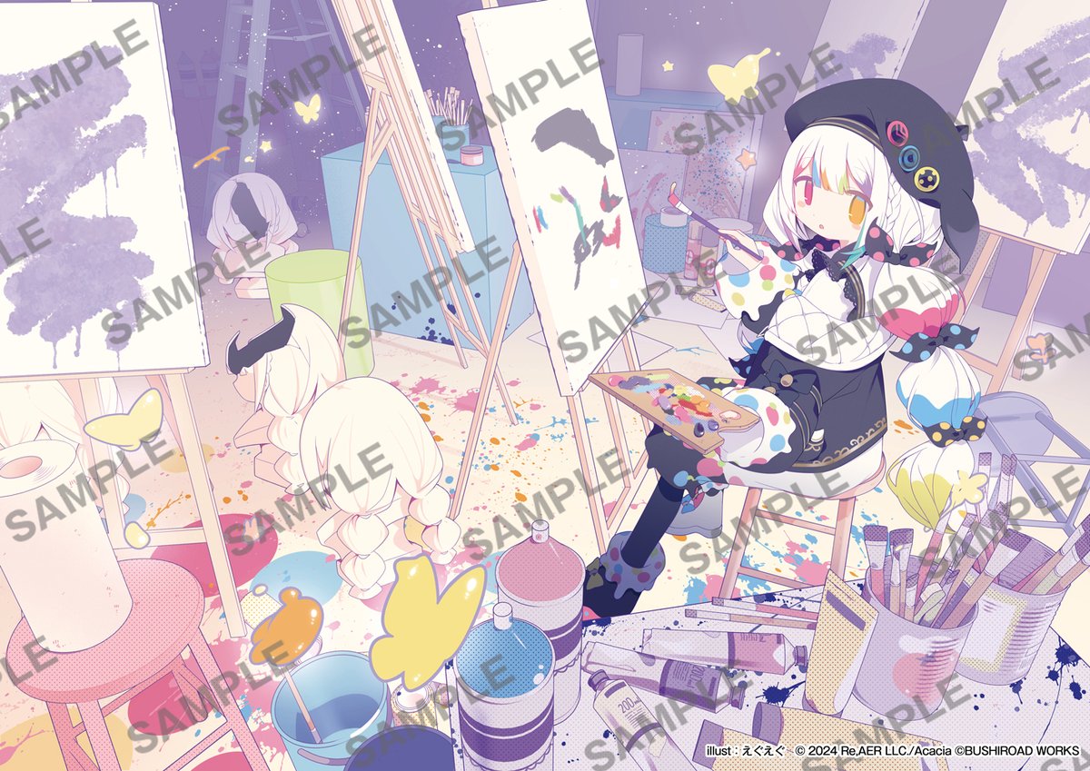 U*l様 手描きイラスト 魔法少女ノ魔女裁判 月代ユキ 豆色紙 U*l様