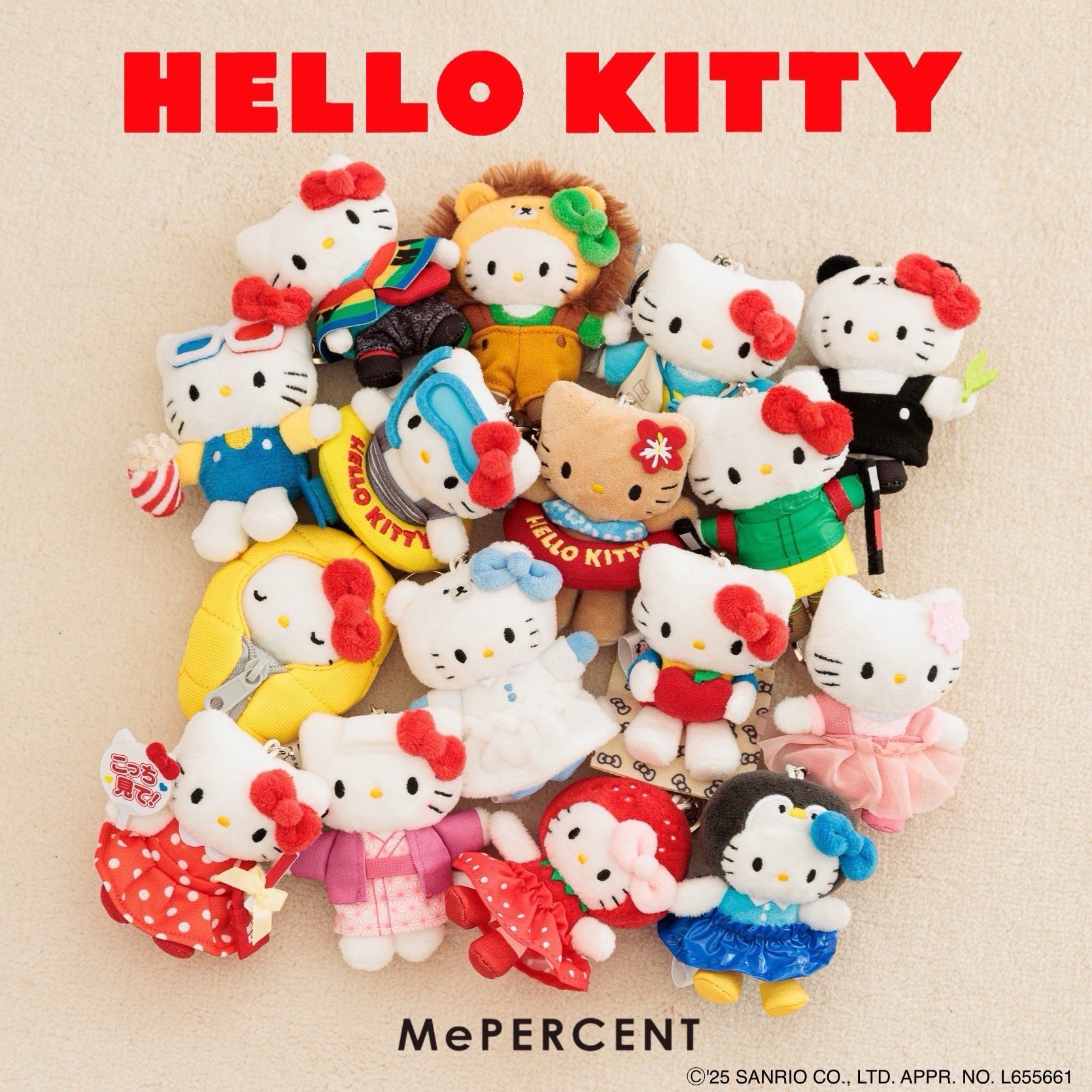 匿名配送】ローリーズファーム ハローキティ 幼稚園 トイキーホルダー2