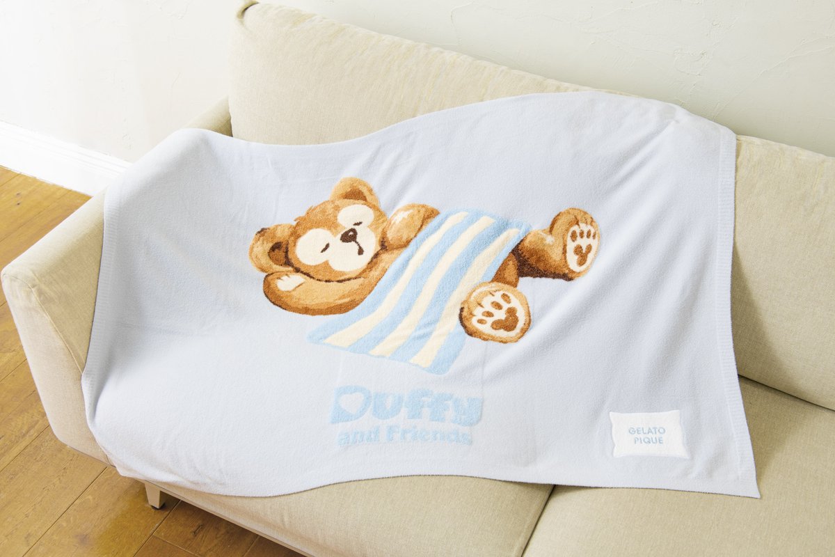 ダッフィー×ジェラピケ初コラボ🫧 涼しげライトブルー＆ホワイトの