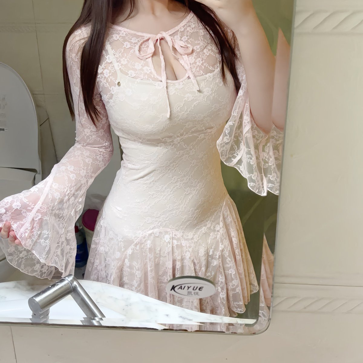 andmary 🌸 Cereza lace mini dress #andmary #ANDMARY