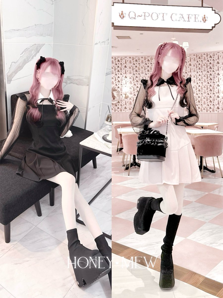 HONEYMEW はにみゅ ハニーミュウ 千鳥アンサンブルニットトップス xs