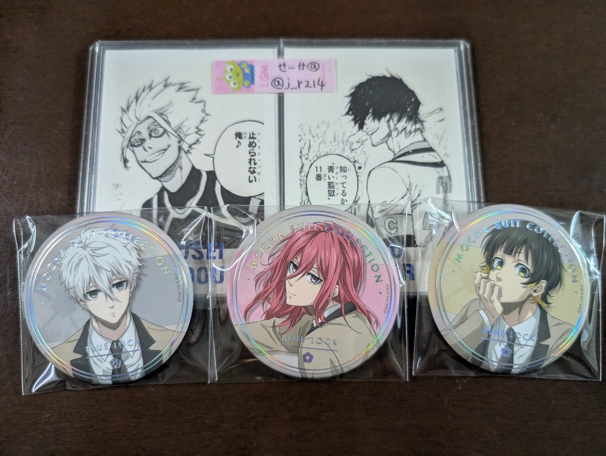 交換】ブルーロック ブルロ 箔押し 缶バッジ MOCHA SUIT Ver