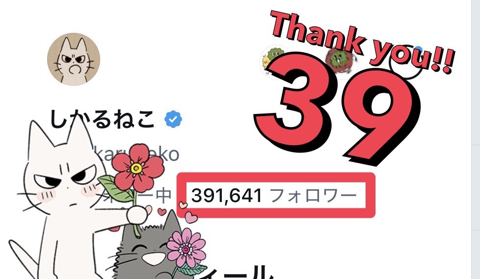 そういえば「しかるねこ」(@shikaruneko )のフォロワー数が